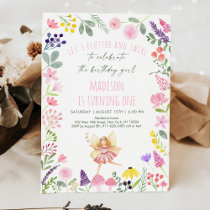Fairy Garden Wildflower Birthday Invitation