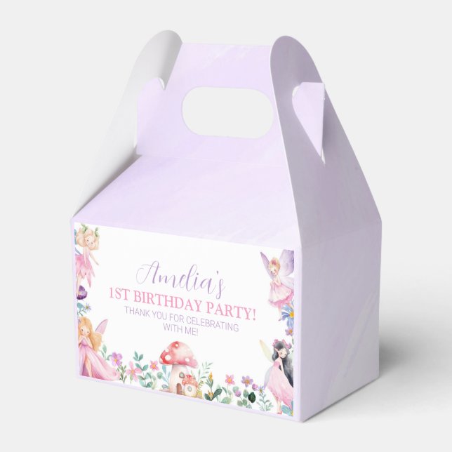 Fairy Girl Birthday Favor Box (Front Side)
