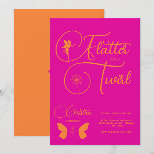 Fairy Girl Birthday Minimalist Simple Modern Invitation
