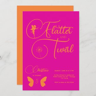 Fairy Girl Birthday Minimalist Simple Modern