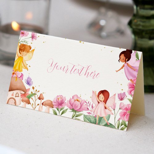 Fairy Girl Birthday Party Place Card