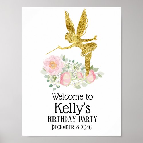 fairy girl birthday Poster