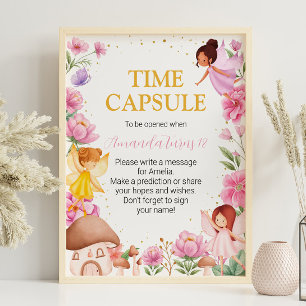 Fairy Girl Birthday Time Capsule Sign