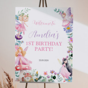 Fairy Girl Birthday Welcome Sign