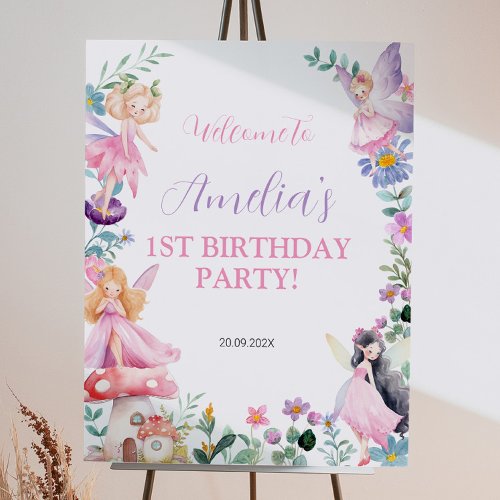 Fairy Girl Birthday Welcome Sign