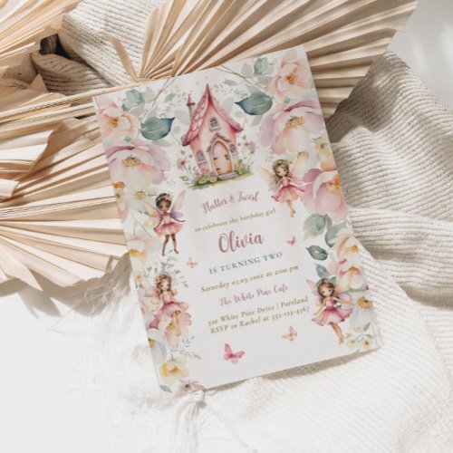 Fairy Girl Birthday Whimsical Enchanted Floral Invitation