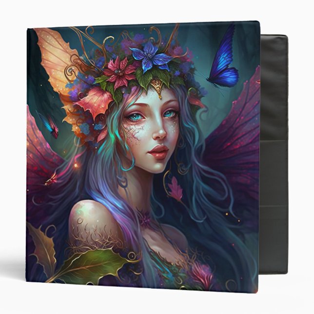 Fairy Girl Fantasy Art 3 Ring Binder (Front/Inside)