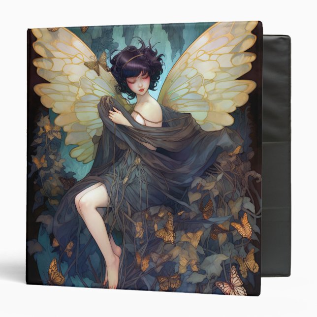 Fairy Girl Fantasy Art 3 Ring Binder (Front/Inside)