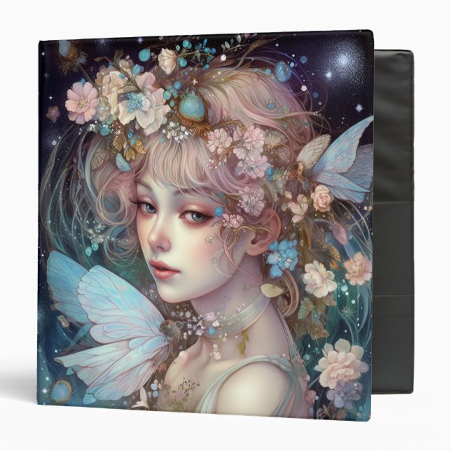 Fairy Girl Fantasy Art 3 Ring Binder (Front/Inside)
