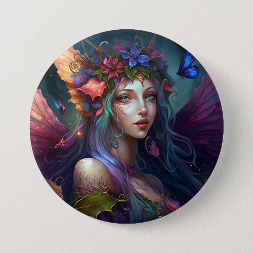 Fairy Girl Fantasy Art Button