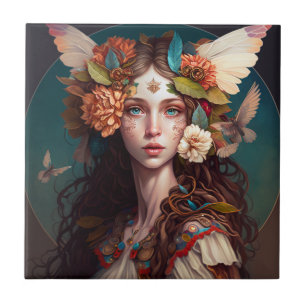 Fairy Girl Fantasy Art Ceramic Tile