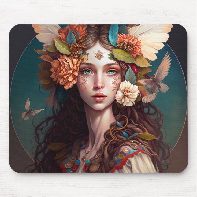 Fairy Girl Fantasy Art Mouse Pad (Front)