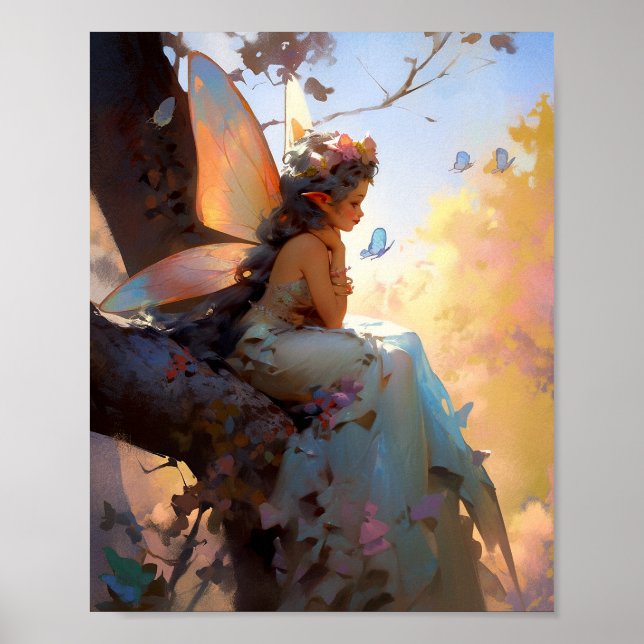 Fairy Girl Fantasy Art Poster (Front)