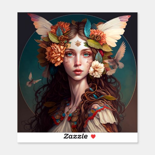 Fairy Girl Fantasy Art Sticker