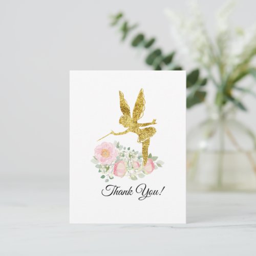 fairy girl  thank you card