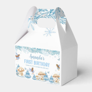 Fairy Girl Winter Wonderland Birthday Favor Boxes