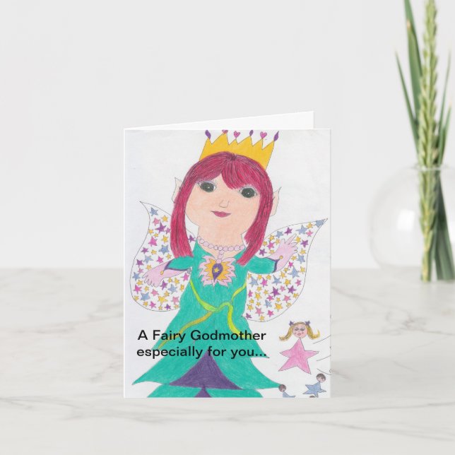 Fairy Godmother Birthday Wishes Card (Front)