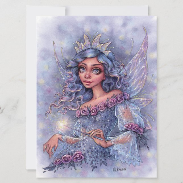 Fairy Godmother Magic Wings Fantasy Woman Art Card (Front)