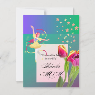 "Fairy Godmother Thanks" Thank You Card