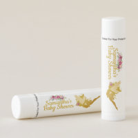 Fairy Gold Floral Baby Shower Lip Balm