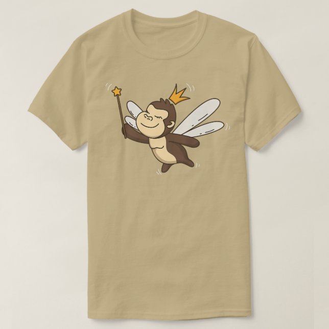 Fairy Gorilla Wildlife Mystical Animal Gorilla Fai T-Shirt (Design Front)