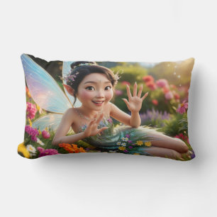 Fairy Greetings Lumbar Pillow