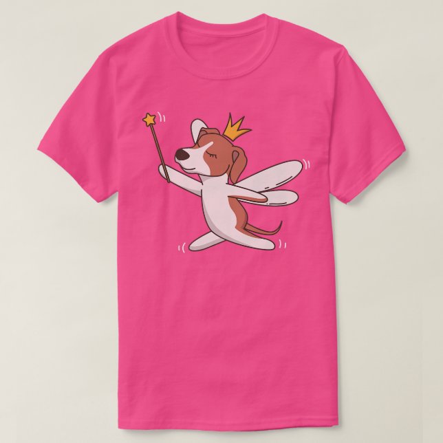 Fairy Greyhound Dog Mystical Pet Greyhound Fairy L T-Shirt (Design Front)