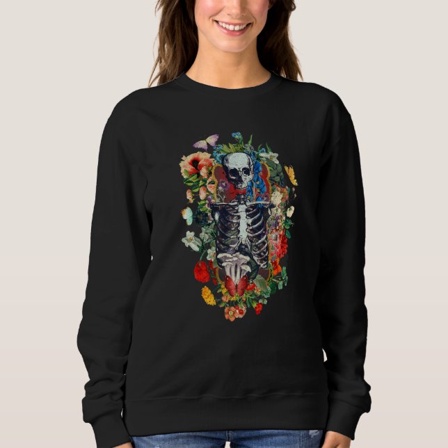 Fairy Grunge Butterfly Wing Skeleton Fairycore Aes Sweatshirt (Front)