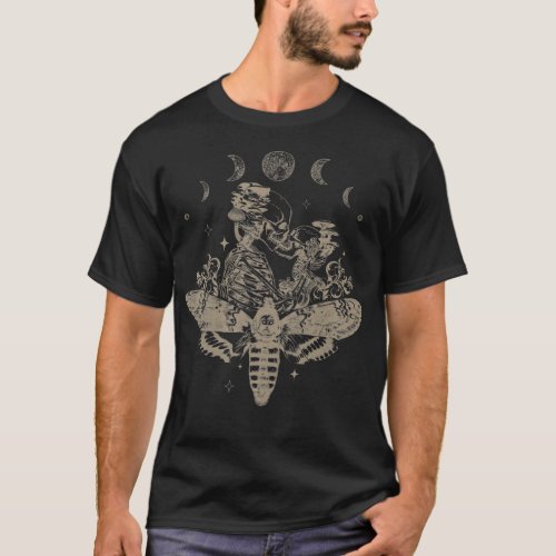 Fairy Grunge Fairycore Aesthetic Skeleton Goth Lun T_Shirt