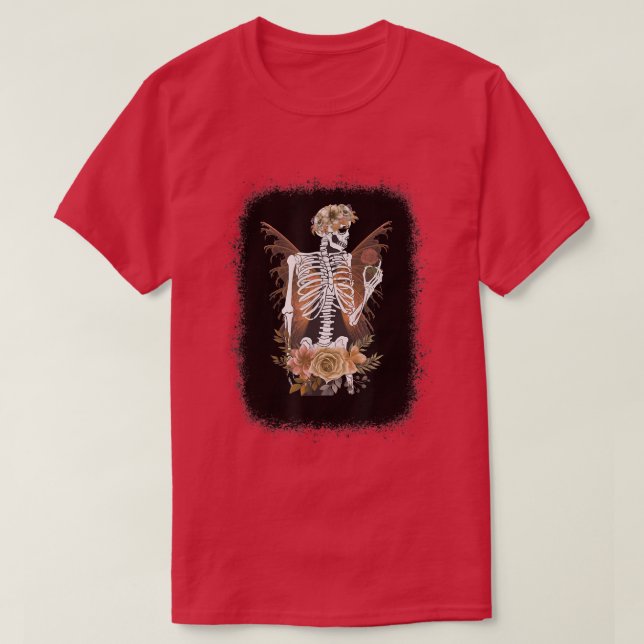 Fairy Grunge Fairycore Esthetic Skeleton Butterfl T-Shirt (Design Front)