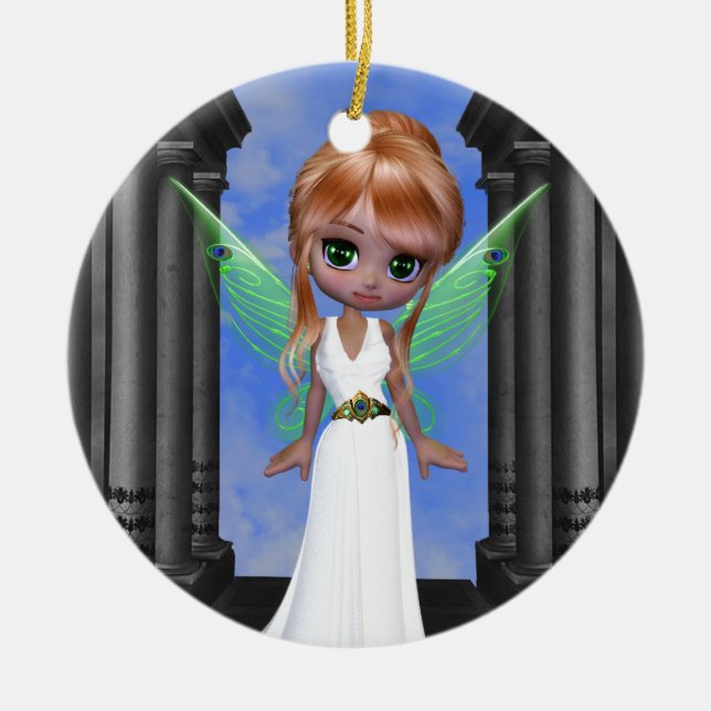 Fairy "Hera" Greek Goddess Ceramic Ornament (Front)