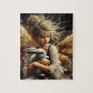 Fairy Holding a Young Rabbit Jigsaw Puzzle