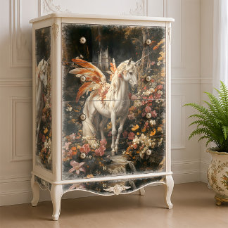 Fairy Horse Orange Floral Woodland Upcycling Tissue Paper