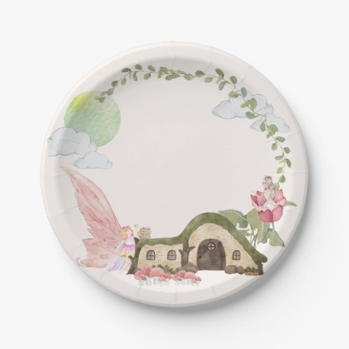 Fairy house birthday party  paper plates
