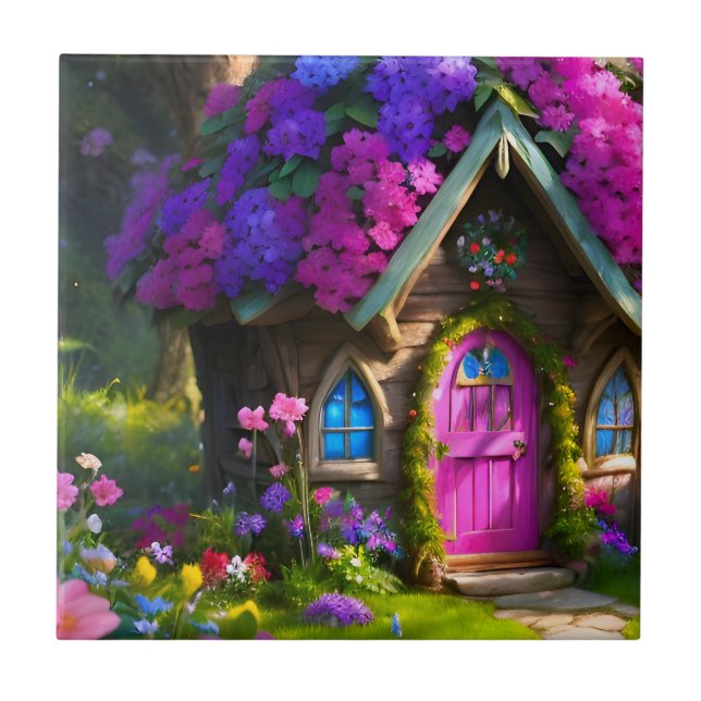 Fairy House Ceramic Tile (Front)