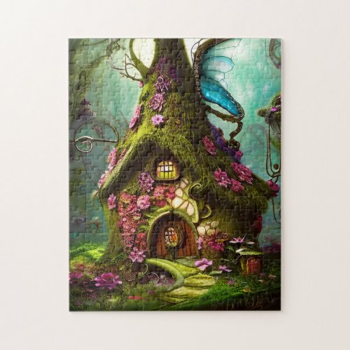Fairy house in fantasy forest jigsaw puzzle