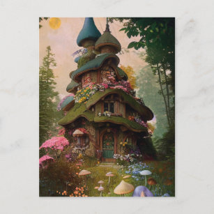 Fairy house postcard