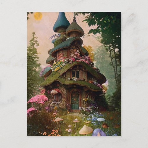 Fairy house postcard