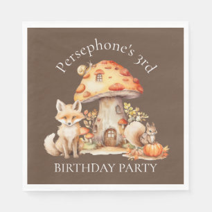 Fairy House Woodland Creature Birthday Party Napkins