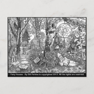 Fairy Houses Postcard