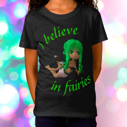 Fairy I believe in fairies T_Shirt for girls