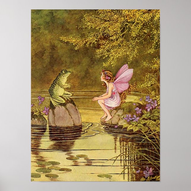Fairy Illustration Fantasy Poster 12x16 (Front)