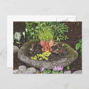Fairy In A Garden Nature Art Personalized Postcard