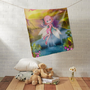 Fairy In A Magical Forest Baby Blanket