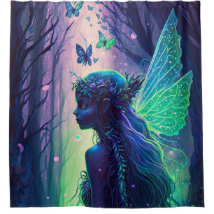 Fairy in a Magical Forest Shower Curtain