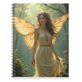 Fairy in a White Dress in the Forest Notebook
