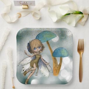 Fairy In Green Paper Plates