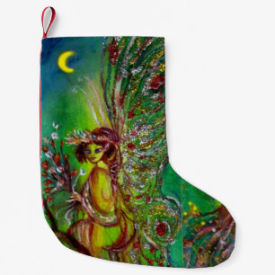 FAIRY IN GREEN SMALL CHRISTMAS STOCKING