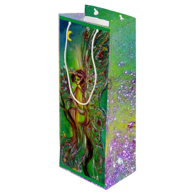 FAIRY IN GREEN WINE GIFT BAG (Back Angled)