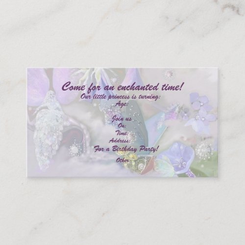 Enchanted time revised, template business card template